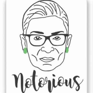 Adesivo Caneca RBG Notória - Ruth Bader Ginsburg