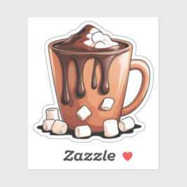 Adesivo Caneca Sonho de Chocolate Quente Vulcão