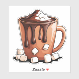 Adesivo Caneca Sonho de Chocolate Quente Vulcão