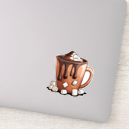 Adesivo Caneca Sonho de Chocolate Quente Vulcão