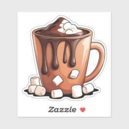Adesivo Caneca Sonho de Chocolate Quente Vulcão