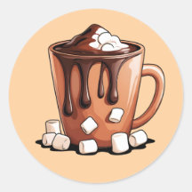 Adesivo Caneca Sonho de Chocolate Quente Vulcão