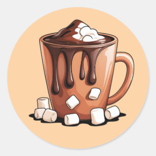 Adesivo Caneca Sonho de Chocolate Quente Vulcão