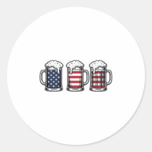 Adesivo Canecas de Cerveja Patrióticas Design de Camiseta 