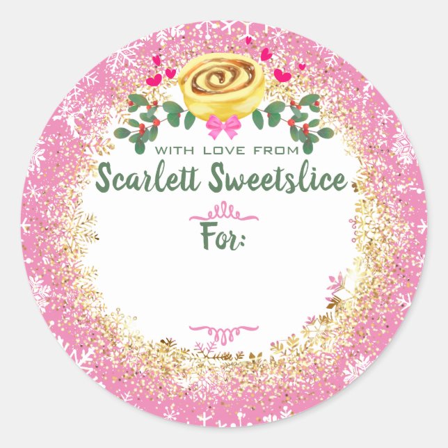 Adesivo Canela natalina pães panificação para panificação  (Frente)