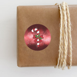 Adesivo Canela Vermelha De Candy Em Um Fundo De Bokee Verm