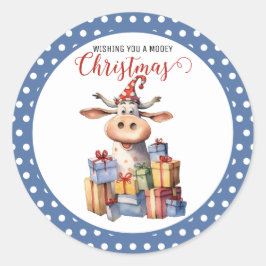 Adesivo Caneta de Vaca de Natal