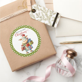 Adesivo Caneta de Vaca de Natal
