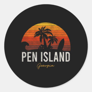 Adesivo Caneta Island Beach Georgia Ga Palms VacSurf Su