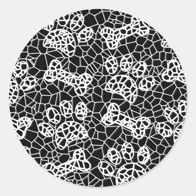 Adesivo Canetas de Cães e Ossos, Impressão de Arte Lace Fa (Frente)