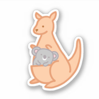 Adesivo Cangaroo Koala, australiano, bonito