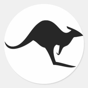 Adesivo canguru australiano preto - Austrália