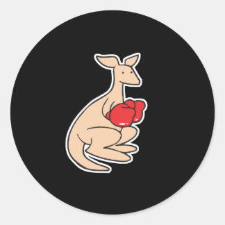 Adesivo canguru de boxe fofo