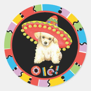 Adesivo Caniche de brinquedo da festa
