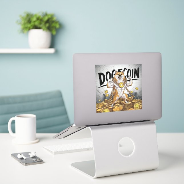 Adesivo Canino (Laptop na mesa)