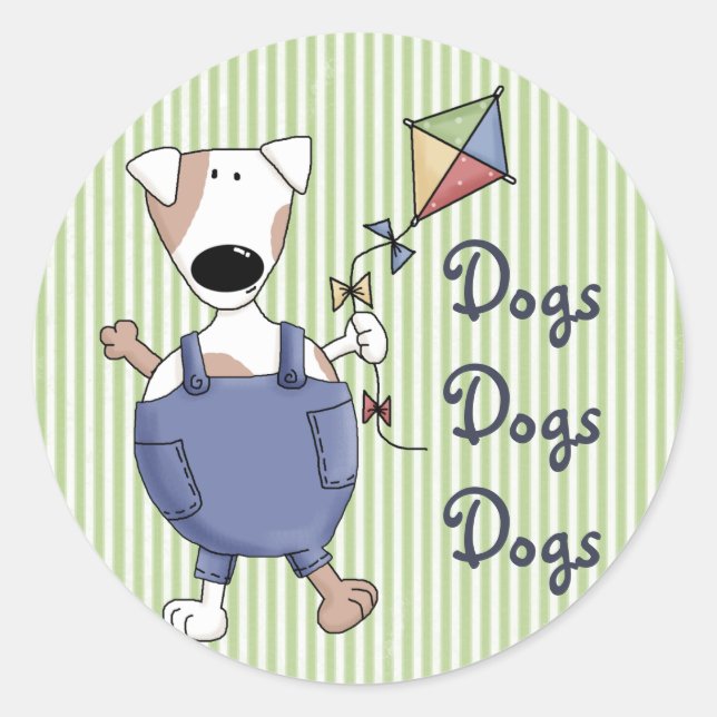 Adesivo Caninos Cães Cães Cães Cartoon (Frente)