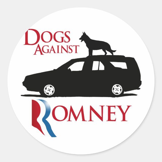 Adesivo Caninos Contra Romney -. (Frente)