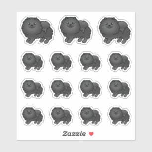 Adesivo Caninos de Cartoon Pomeranianos