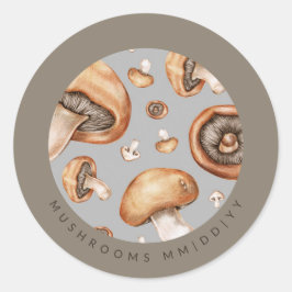 Adesivo Canning | Data | Cogumelos