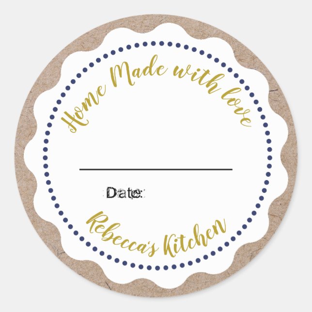 Adesivo Canning personalizada com emperramento | Homemade  (Frente)