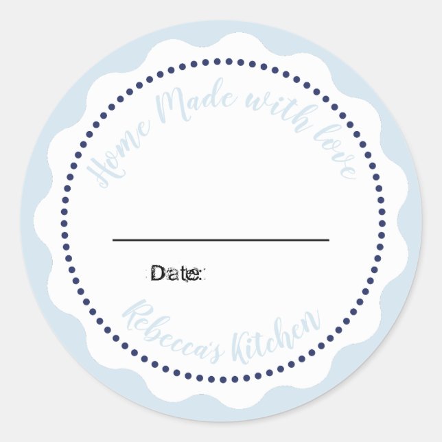 Adesivo Canning personalizada com emperramento | Homemade  (Frente)