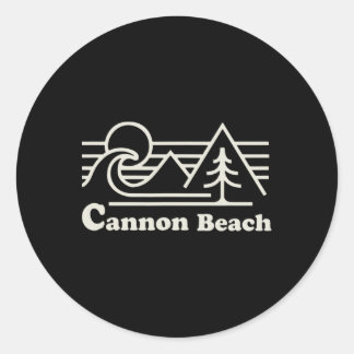 Adesivo Cannon Beach Oregon Coast Retro Vintage Surfing Su