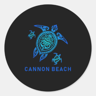 Adesivo Cannon Beach Oregon Sea Blue Tribal Turtle
