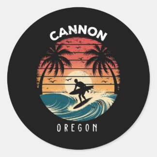 Adesivo Cannon Beach Oregon Surfboard Waves Beach