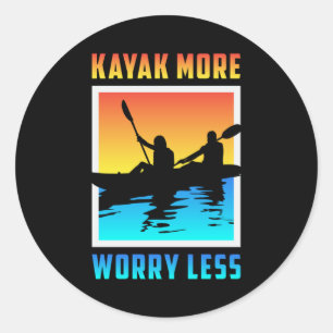 Adesivo Canoa de Kayak Kayaking Canoing Paddle Engraçado