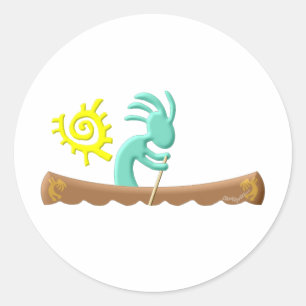Adesivo Canoa do nativo americano de Kokopelli