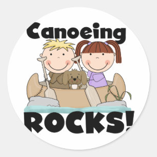 Adesivo Canoeing balança dois camisetas e presentes