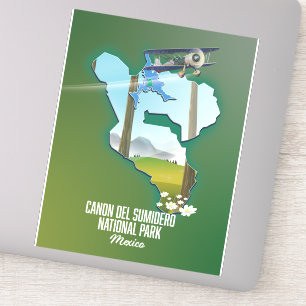 Adesivo Canon del Sumidero, mapa do méxico