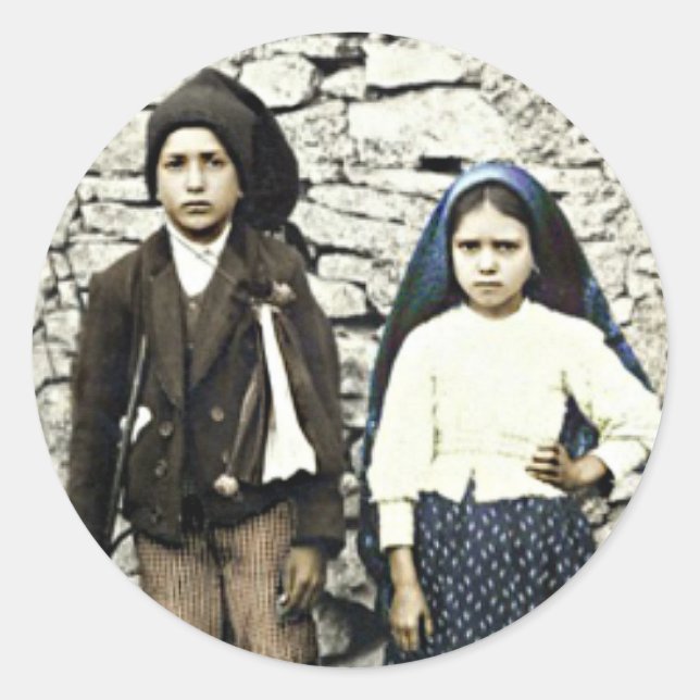 Adesivo Canonização de santos Francisco e Jacinta Marto (Frente)