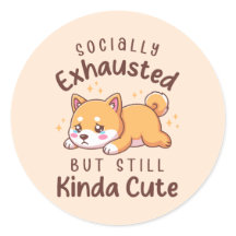 Cansado Socialmente Mas Ainda Fofo - Shiba Inu