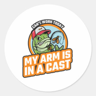 Adesivo Can't Work Today My Arm Is In A Cast