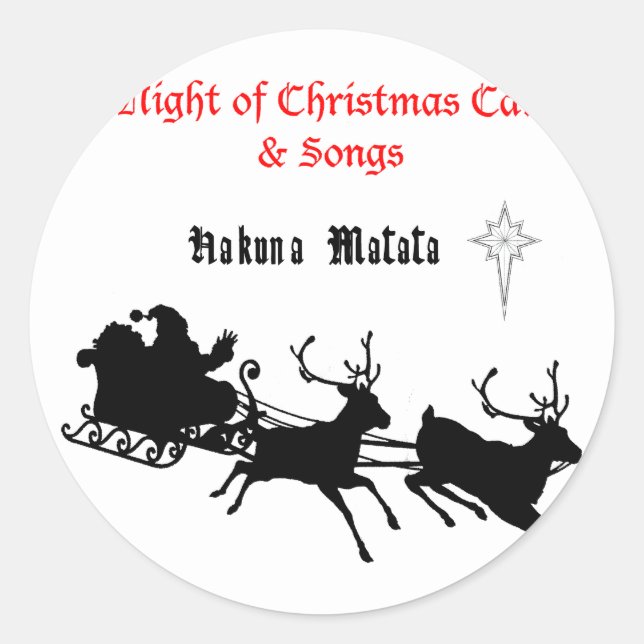 Adesivo Cantando ao longo do Natal - Caróis e Alegria Fest (Frente)