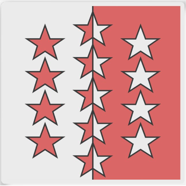 Adesivo Cantão de Valais, Suiça (Frente)