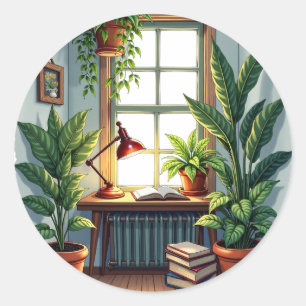 Adesivo Cantinho de Leitura dos Pais de Plantas - Vibraçõe