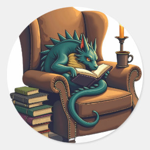 Adesivo Canto de Leitura da Dark Academia Booktok Ilustraç