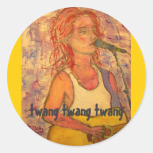 Adesivo cantora do twang do twang do twang