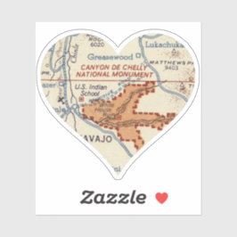 Adesivo Canyon DE Chelly Vintage Map