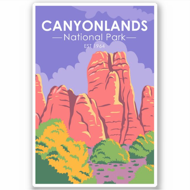 Adesivo Canyonlands National Park Utah Vintage (Frente)