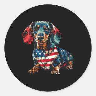 Adesivo Cão 4 De Julho, Bandeiras Americanas Dão Para Home