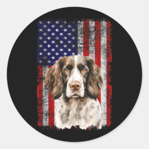 Adesivo Cão Amante do English Springer Spaniel Bandeira do