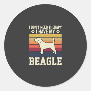 Adesivo Cão Beagle Vintage Terapia Retro