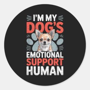 Adesivo Cão Chihuahua Suporte Emocional Humano
