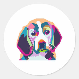Adesivo cão com coloração