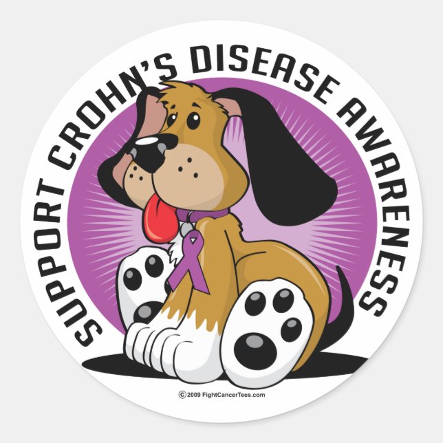 Adesivo Cão da Doença de Crohn (Frente)