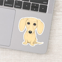 Adesivo Cão-de-cartoon de creme doce e curto