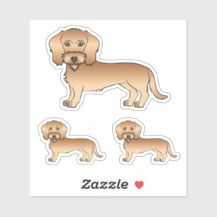 Adesivo Cão de Cartoons de Dachshund Cute de Whaten Wire